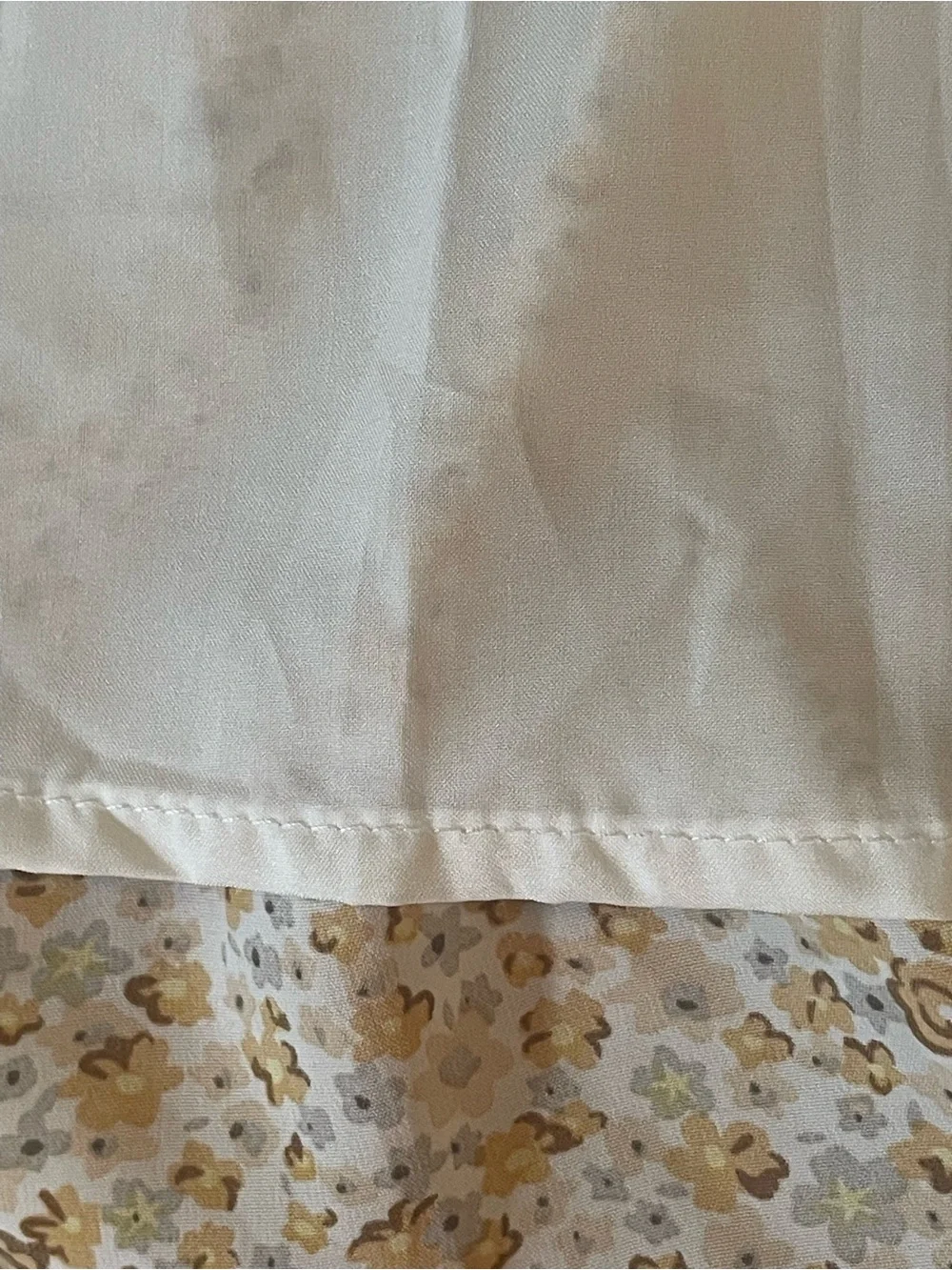 Darling Yellow/Cream Ditsy Floral Tiered Midi Skirt (final priced/as is)
